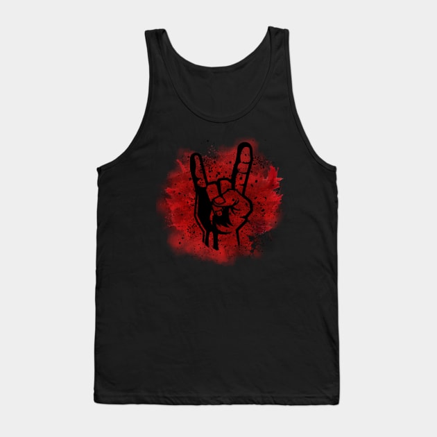 Horns up Tank Top by unrefinedgraphics